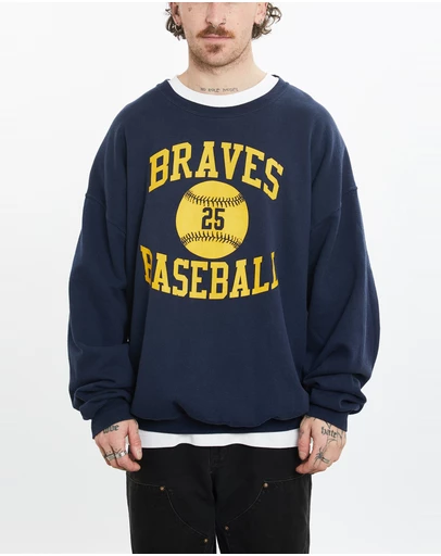 Vintage by The Real Deal - Pre Loved - 90s Braves Baseball Sweatshirt
