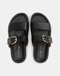 Tommy Hilfiger - Leather Sporty Mules - Women's