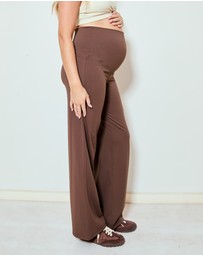 Soon Maternity - Wide Leg Overbelly Leggings