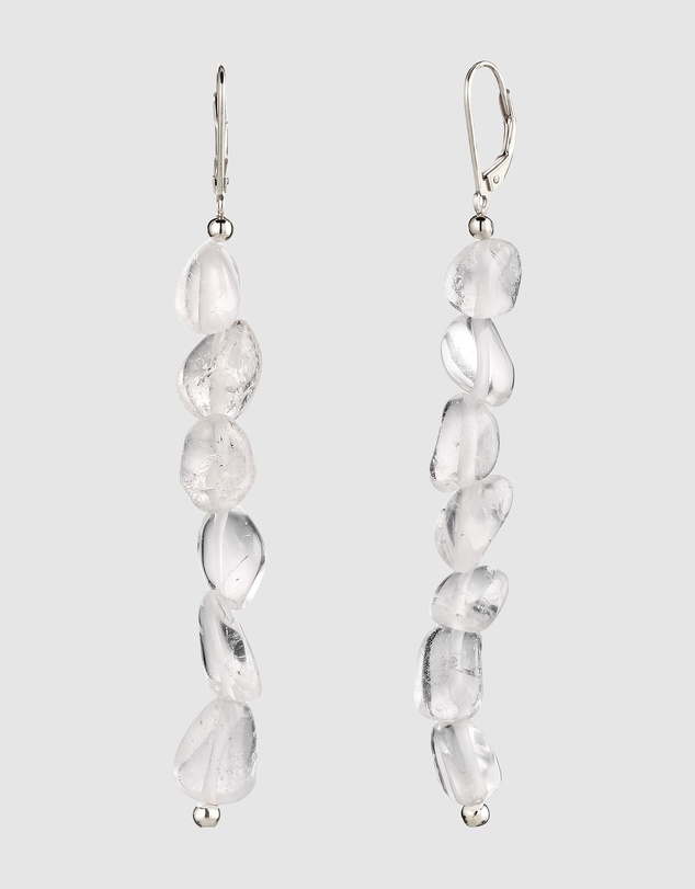 Elli Jewelry - Rock Crystal Drop Earrings in 925 Silver