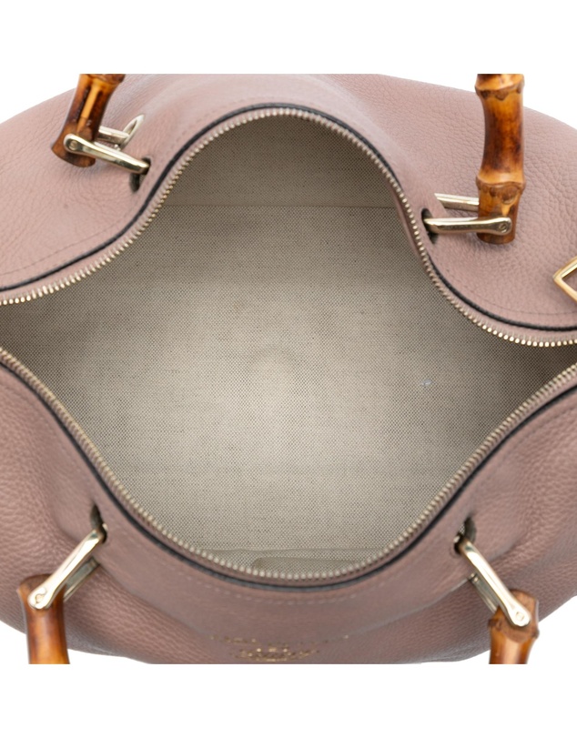 Pre-Loved by Azura Reborn - Pre-Loved Medium Calfskin Bamboo Shopper Boston Bag