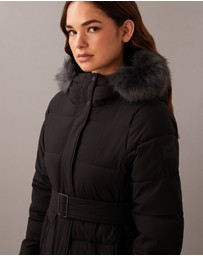 Calvin Klein - Belted Matte Quilted Jacket