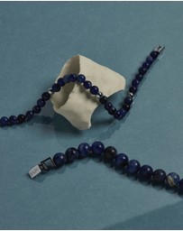 Najo - Atlas 10mm Sodalite & Steel Bracelet