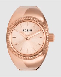 Fossil - Ring Watch Rose Gold-Tone Analogue Watch