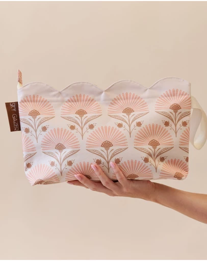Sky Gazer - Scalloped Edge Wet Bag- Rosebud Cream
