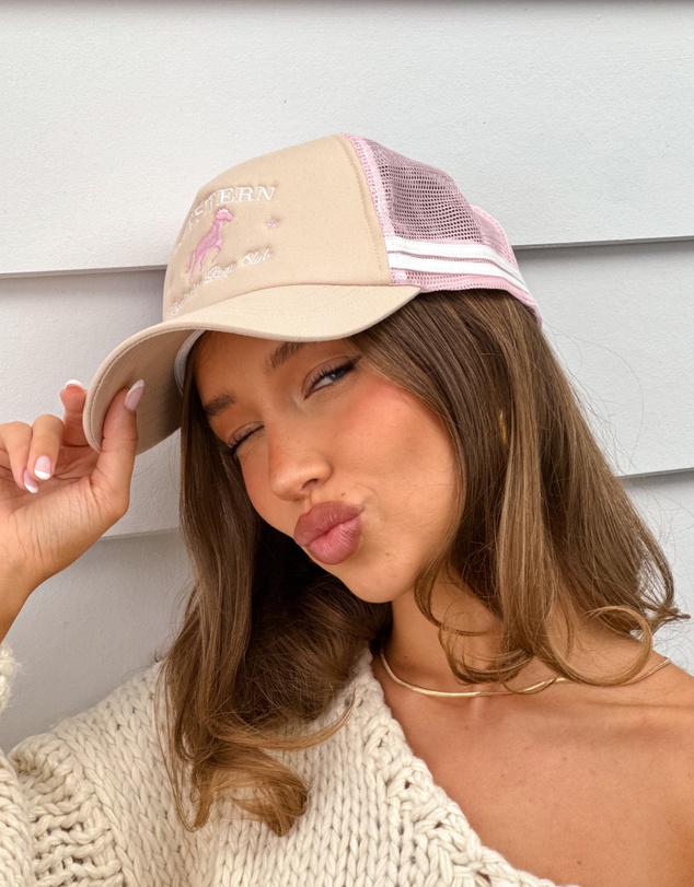 Beginning Boutique - Beginning Cream Pony Club Trucker Cap