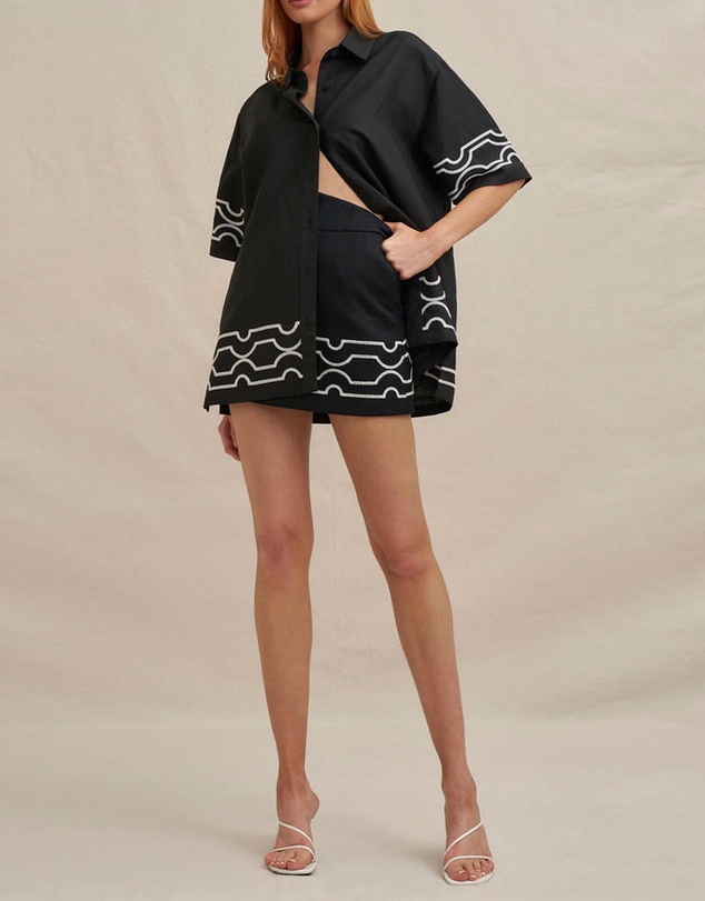 BY JOHNNY. - Paradise Palm Sun Shirt