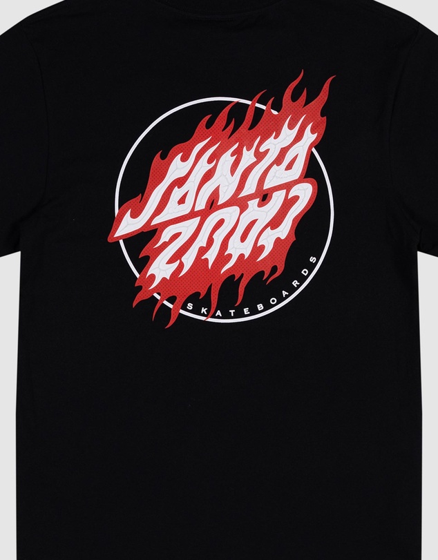 Santa Cruz - Flamed Dot Upside Down Short Sleeve Tee - Teens