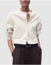 M.N.G - Cris Linen-Blend Jacket With Buttons