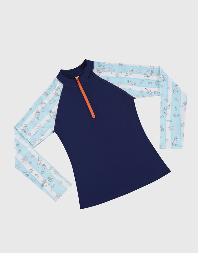 Aqua Blu Kids - Mariner Long Sleeve Rash Vest - Teens
