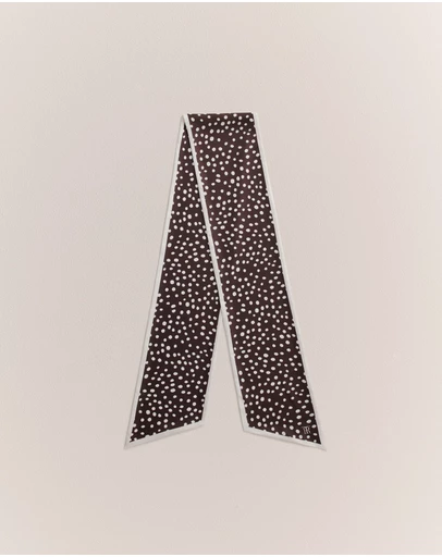 Trenery - Elorie Silk Twill Scarf in Coffee