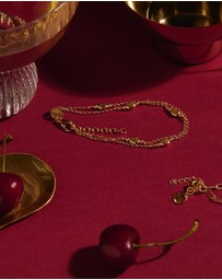 Najo - Volare Yellow Gold Double Chain Bracelet (18.5cm+ext)