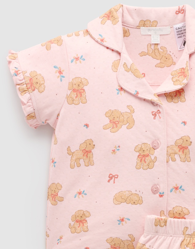 Purebaby - Ruffle Button Up PJ Set-Kids-Babies
