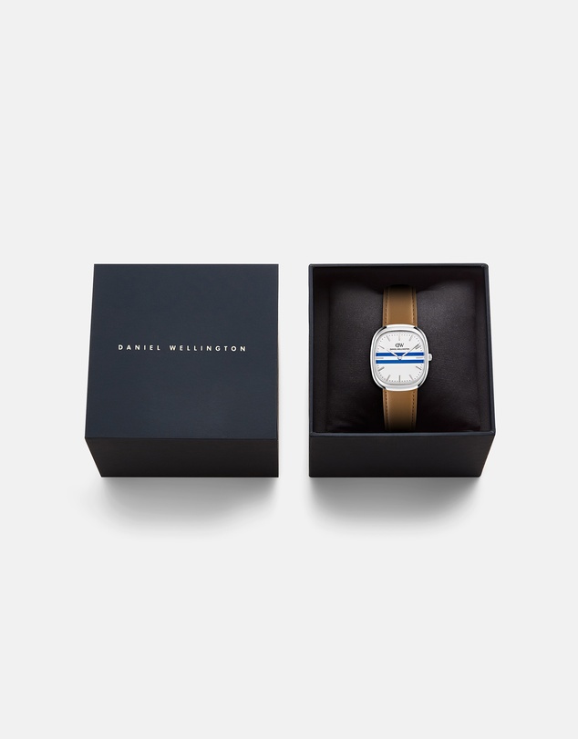 Daniel Wellington - Cort 30x38mm Leather White Blue
