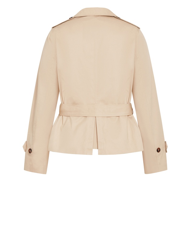 City Chic - Plus size Leah Crop Trench - taupe