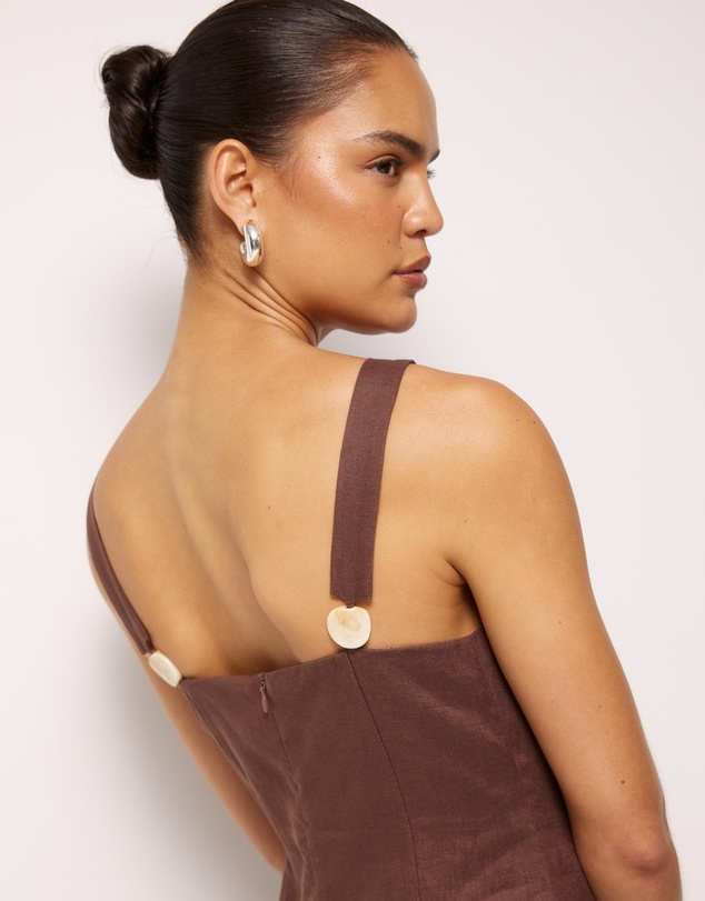 AERE - Haven Linen Beaded Top