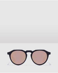 Hawkers Co - Polarized Black Rose gold Warwick Raw Sunglasses for Men and Women UV400