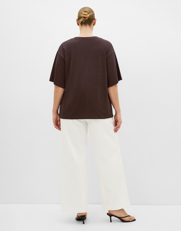 City Chic - Oversized V Neck Tee