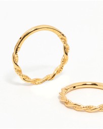 Lovisa - Gold Plated Surgical Steel Sleeper Earrings 10MM