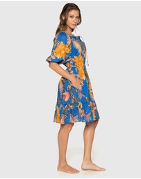 Nip Tuck Swim - Blue Mango Tango Morning Bay Dress