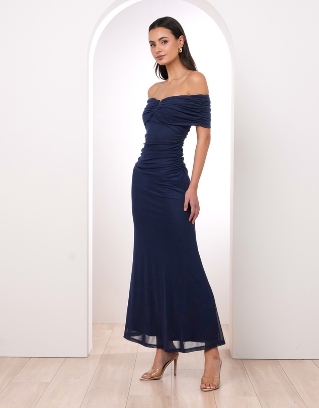 Pilgrim - Xyla Off Shoulder Mesh Gown