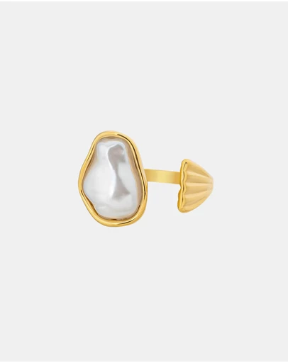 Zoe Olivia - Waterproof Luna Pearl Adjustable Ring