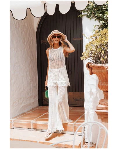 Petal & Pup - Lorna Knitted Pant - Off White