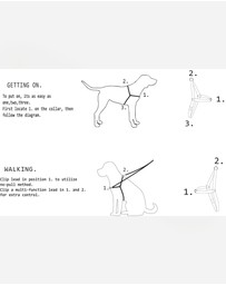 Mog & Bone - Hemp Dog Harness - Pebble Black Brush Stroke Print