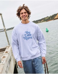 Skwosh - You Little Ripper Crew Neck Sweat in Grey Marle
