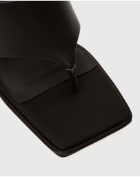 Betts - Ellie Leather Thong High Block Heels