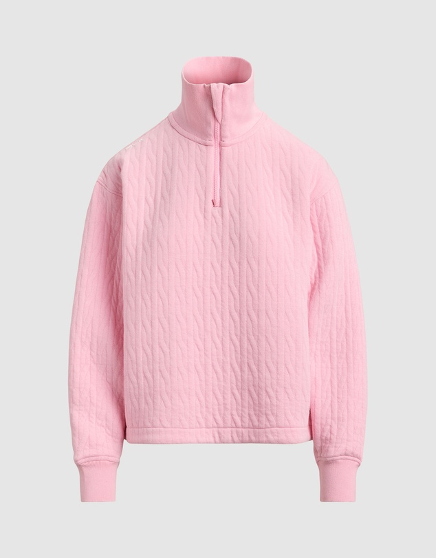 Polo Ralph Lauren - Cable-Quilted Quarter-Zip Sweat