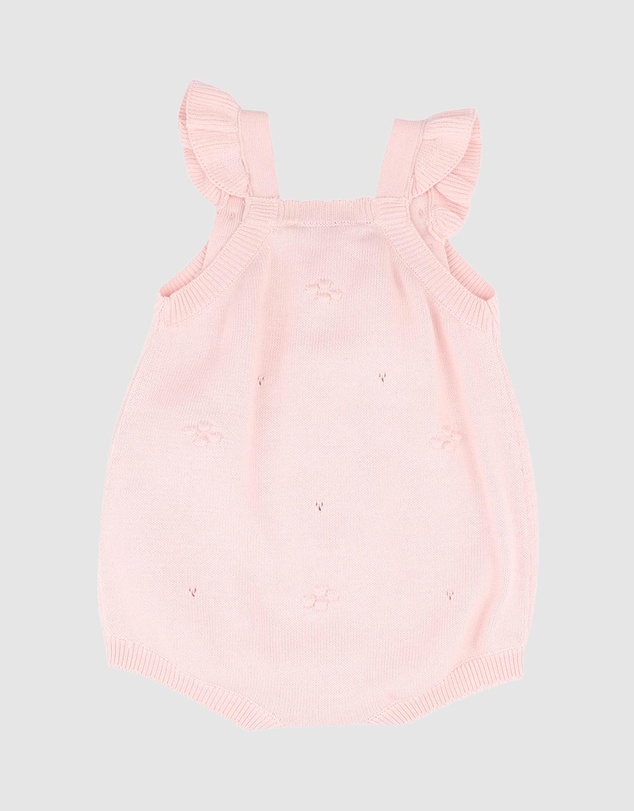 Bebe by Minihaha - Organic Pink Bobble Knit Bodysuit - Babies