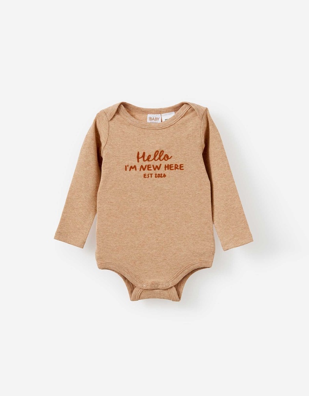 Cotton On Kids - Organic Long Sleeve Bubbysuit