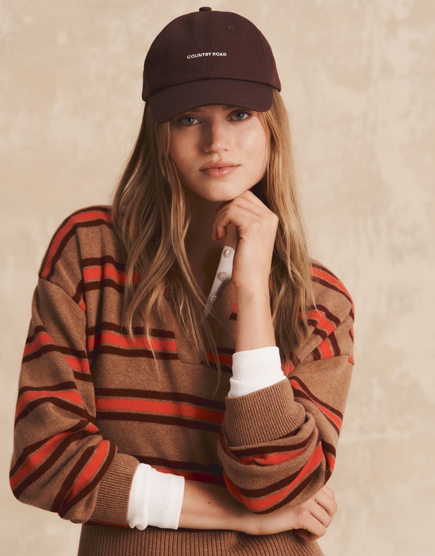 Country Road - Australian Cotton Blend Stripe Knit Polo