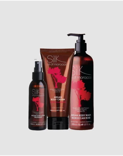 Silk Oil of Morocco - Moroccan Rose Silky Skin Trio
