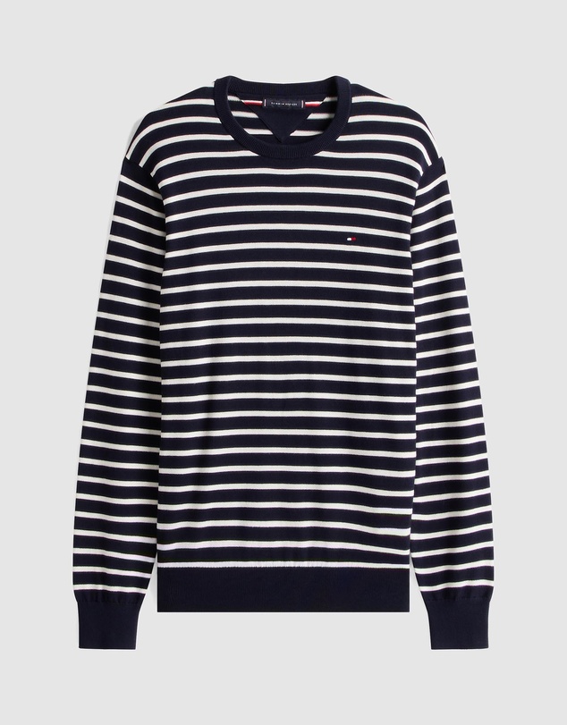 Tommy Hilfiger - Flag Embroidery Crew Neck Jumper