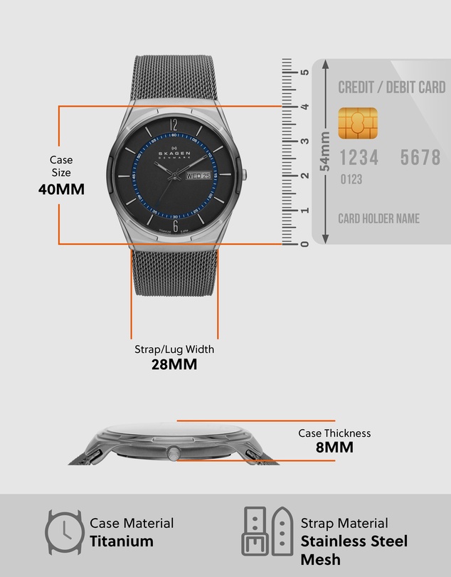 Skagen - Skagen Melbye Titanium Charcoal Watch SKW6078