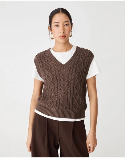 Forcast - Poppy Sleeveless Cable Knit