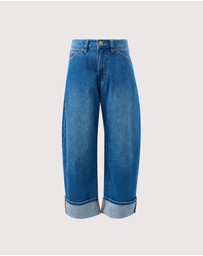 Ceres Life - Frannie Cuffed Barrel Jean