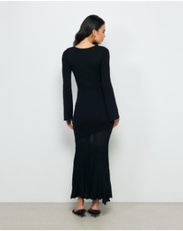 AERE - Ivy Rib Knit Midi Dress