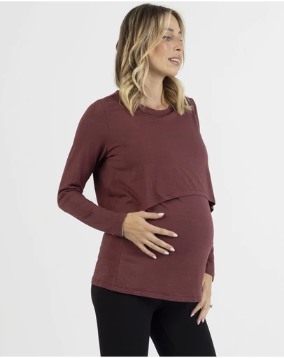Angel Maternity - Leonie Maternity/ Nursing Flip Panel Top