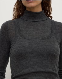 Assembly Label - Nora Merino Wool Layered Turtleneck Top