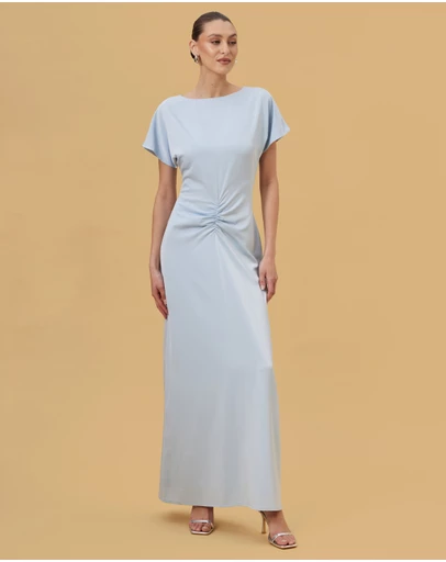 CHANCERY - Pia Ruched Waist Slinky Gown