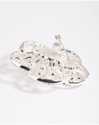 Lovisa - Silver Diamante Pearl Flower Brooch