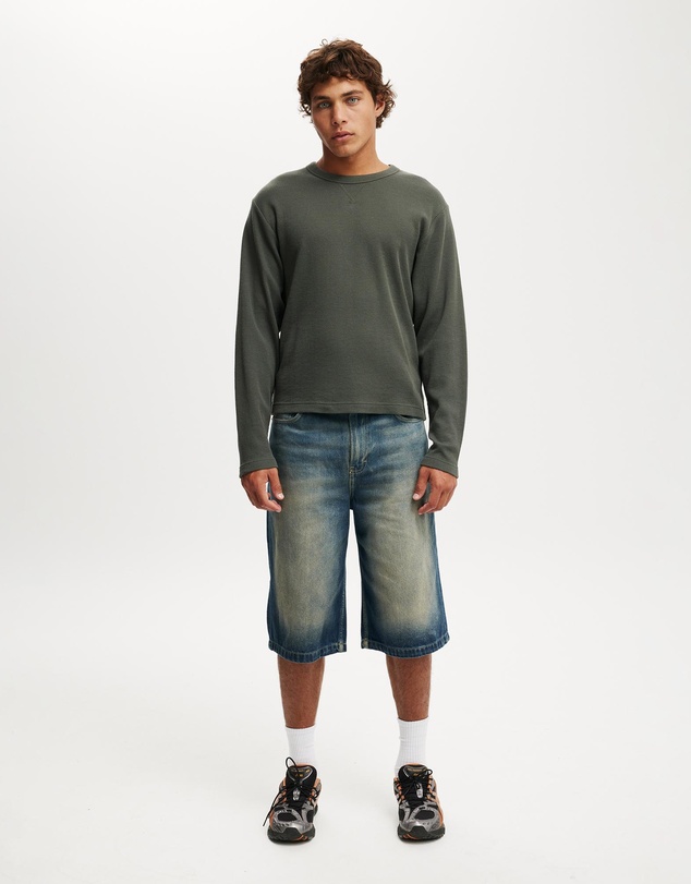 Cotton On - Cropped Fit Textured Long Sleeve