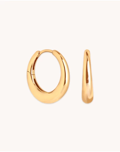 Astrid & Miyu - Dome Medium 18ct Gold Plated Hoops