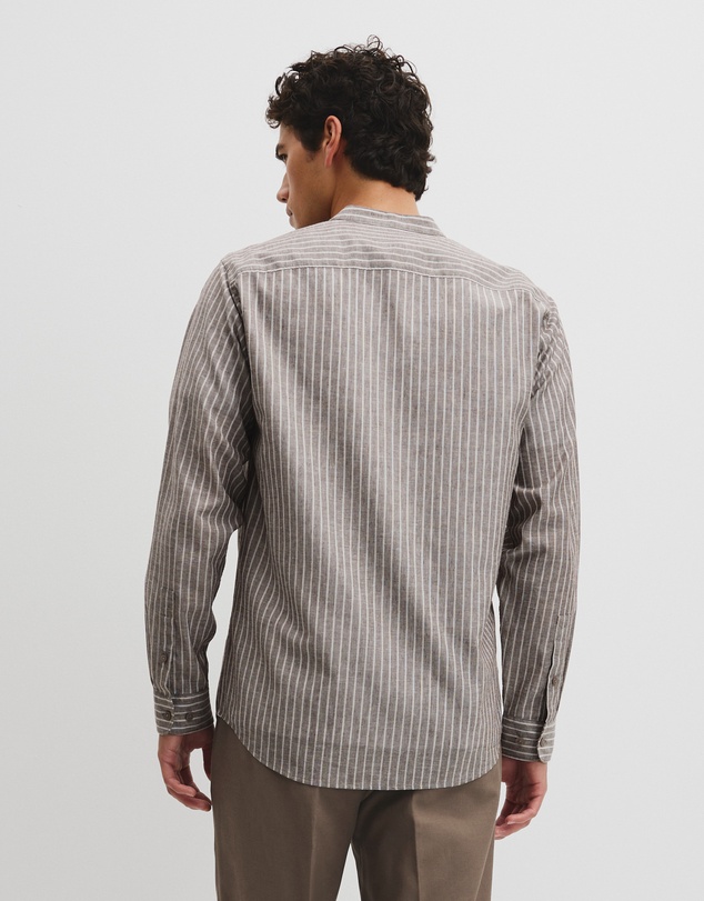 Country Road - Regular Fit Cotton Linen Standard Collar Shirt