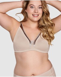 Naturana - Moulded Soft Cup Wirefree Bra With Satin Trim