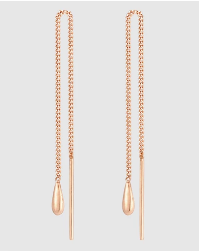 Elli Jewelry - Teardrop Earrings in Rose Gold-Plated 925 Silver