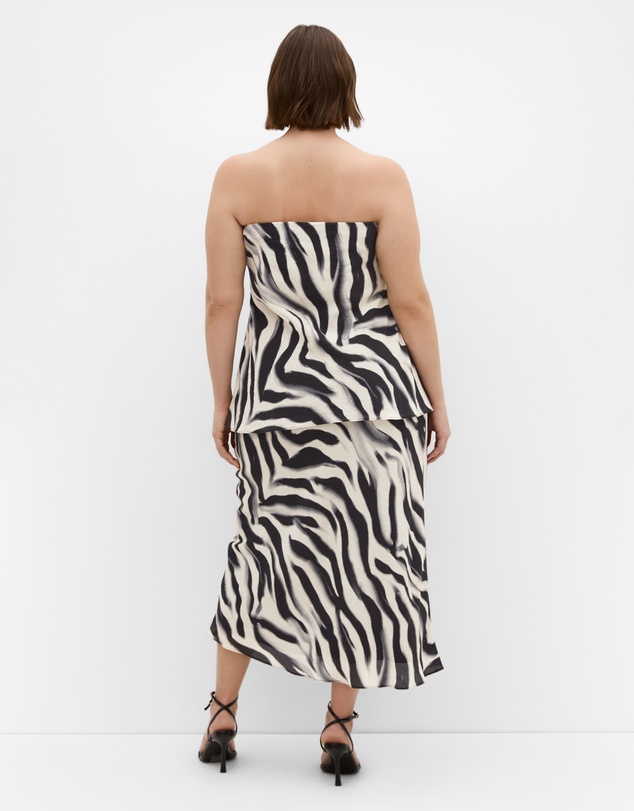 City Chic - Strapless Zebra Fever Top